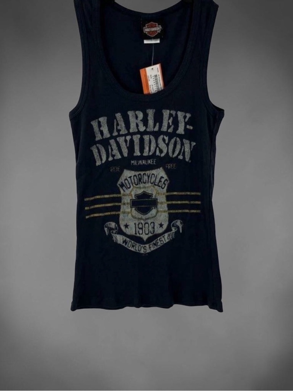 NWT Harley-Davidson Milwaukee Blue Nights Ribbed Tank Top Size Large